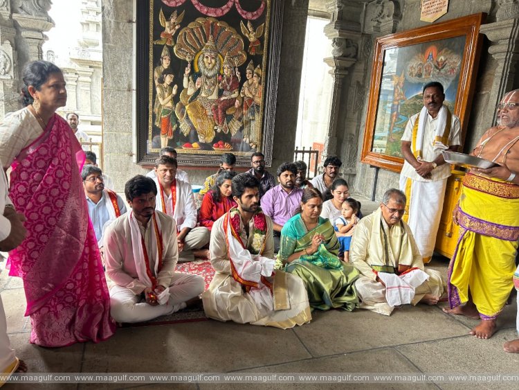 యాదాద్రి లక్ష్మీ నరసింహస్వామి ఆశీస్సులు తీసుకున్న \'ఖుషి\' మూవీ టీమ్