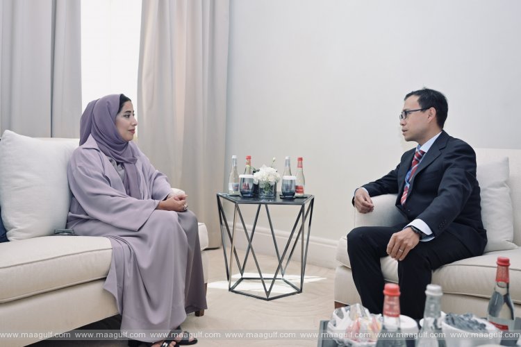 20 Mona Al Marri meets with Jia Peng, Director, CGTN China Media Group