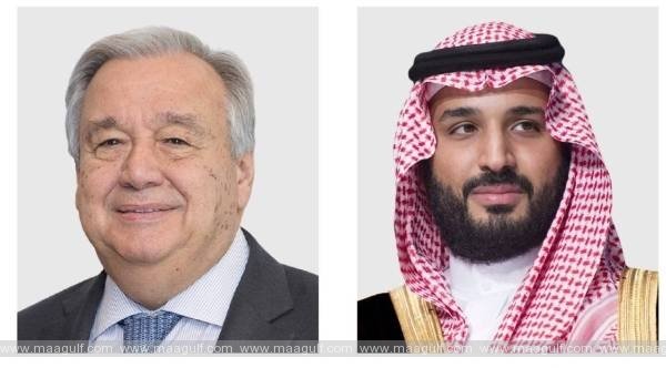 గాజాలో మానవతా కారిడార్‌ల కోసం UN సెక్రటరీ జనరల్ తో మాట్లాడిన క్రౌన్ ప్రిన్స్