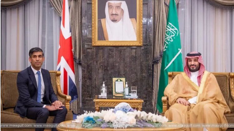 గాజా అంశం పై చర్చించిన క్రౌన్ ప్రిన్స్,  బ్రిటీష్ ప్రధాని