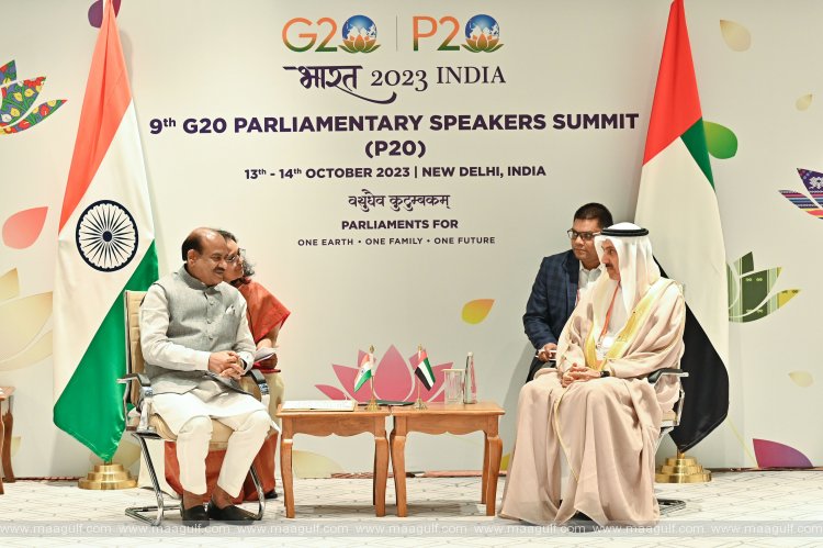 Saqr Ghobash meets India\'s Lok Sabha Speaker