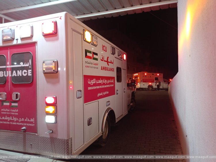 గాజాకు చేరుకున్న కువైట్ అంబులెన్స్‌లు