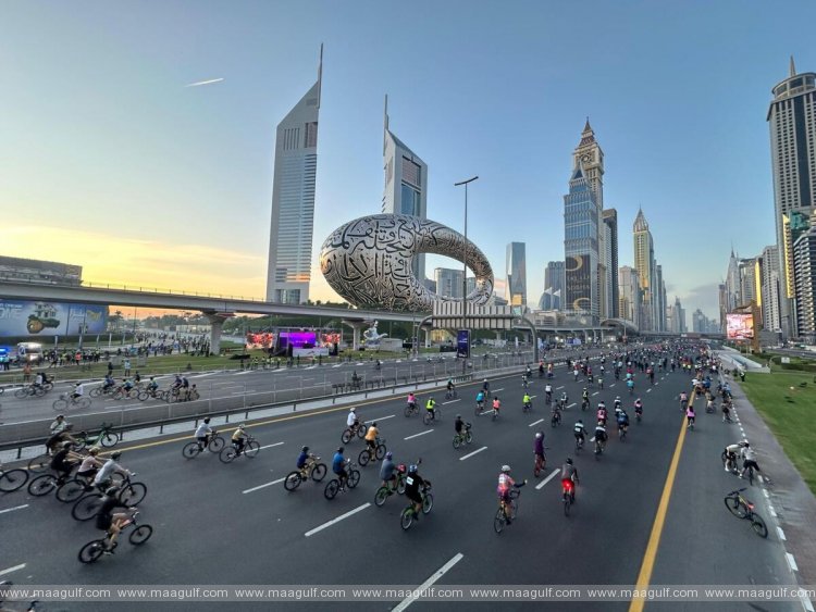దుబాయ్ రైడ్ 2023.. ఉత్సాహంగా పాల్గొన్న వేలాది మంది సైక్లిస్టులు