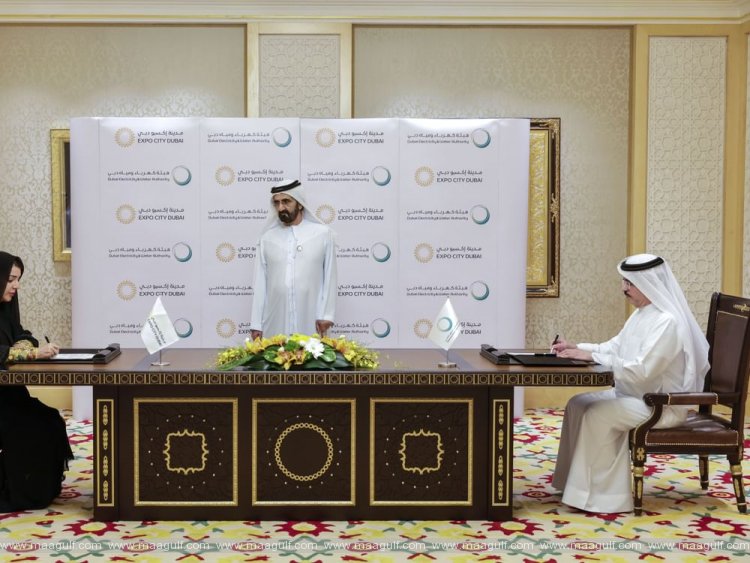 Sheikh Mohammed witnesses signing of agreement between Expo City Dubai and Dubai Electricity and Water Authority