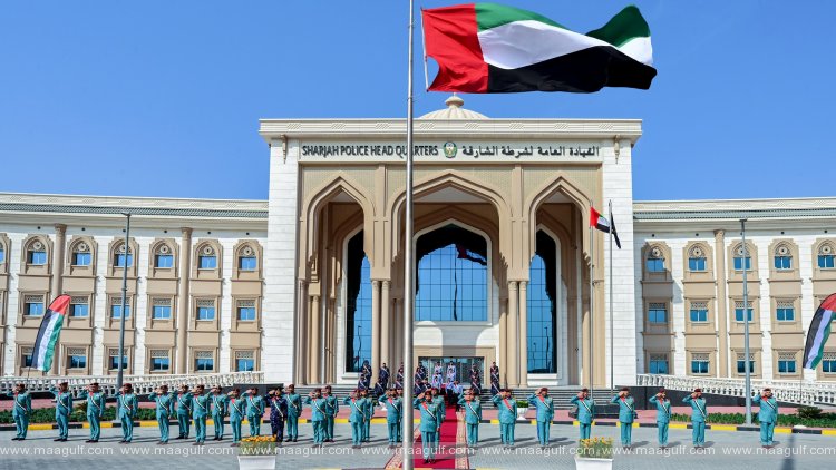 Sharjah Police Unfurl Flags of Celebration on Flag Day