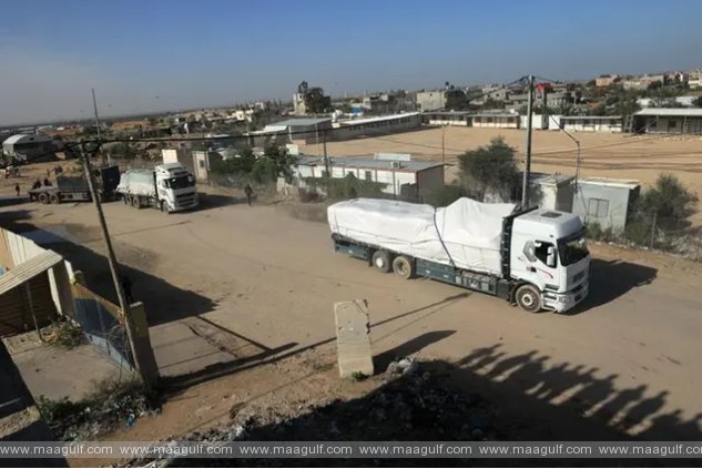 గాజాకు చేరుకున్న ఒమానీ సహాయ సామగ్రి