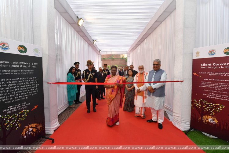 President Of India inaugurates exhibition on Project Tiger