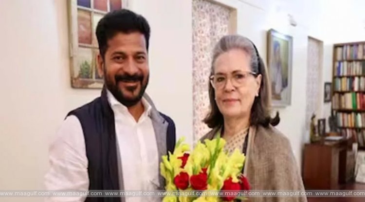 1 రేవంత్ రెడ్డి ప్రమాణ స్వీకారానికి సోనియా గాంధీ!