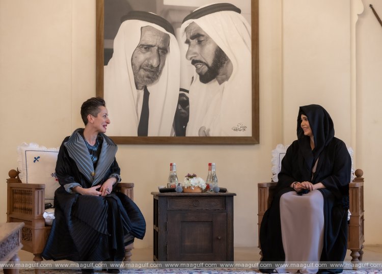 Latifa bint Mohammed meets \'Great Arab Minds\' award winner Lina Ghotmeh