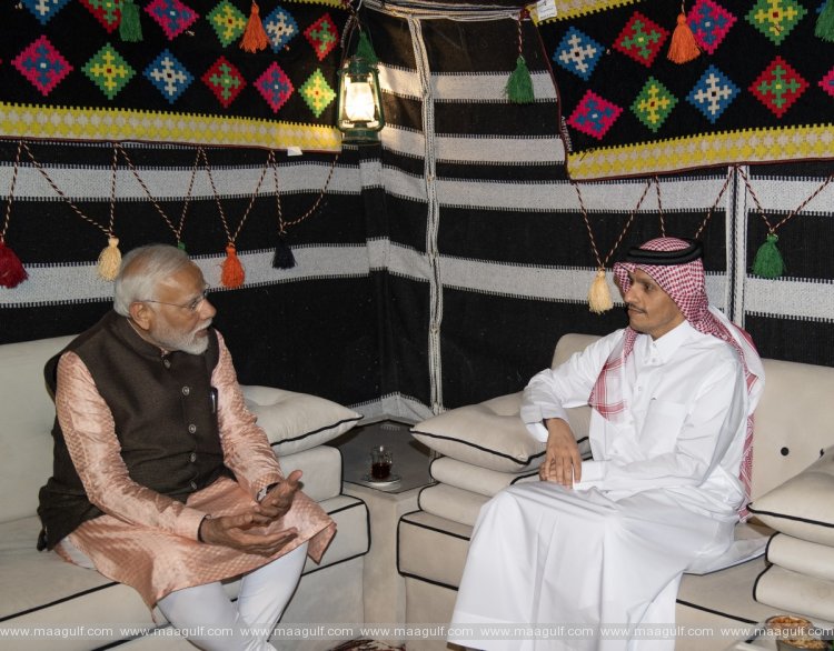 భారత ప్రధానితో ఖతార్ ప్రధాని భేటీ
