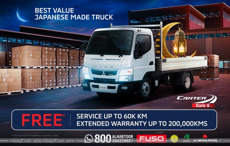 Al Habtoor Motors reveals incredible servicing and warranty offers for FUSO’s Canter Euro 5 this Ramadan