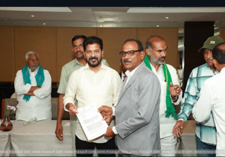 Chand Pasha submitted the petition to CM Revanth Reddy