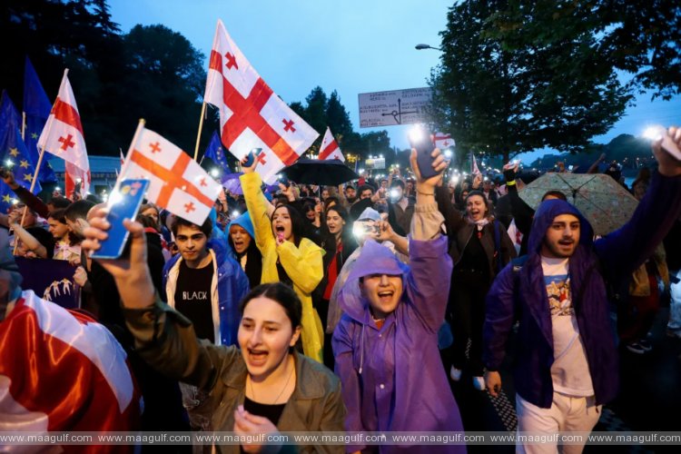 50,000 protest Georgia’s foreign agent bill