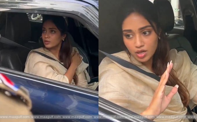 పోలీసులతో నివేతా పేతురాజ్‌ గొడవ! వీడియో వైరల్