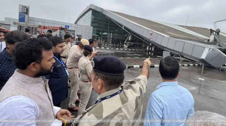 ఢిల్లీ ఎయిర్‌పోర్టు ప్రమాద స్థలాన్ని సందర్శించిన కేంద్ర మంత్రి రామ్మోహన్ నాయుడు