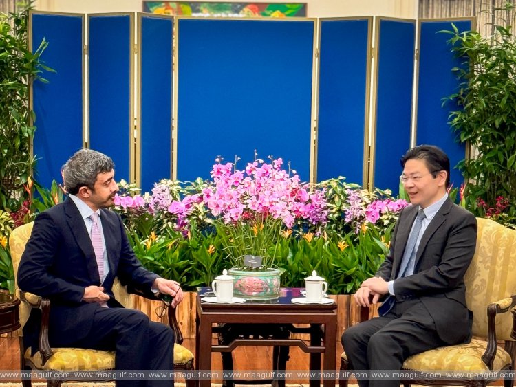20 Abdullah bin Zayed meets Prime Minister of Singapore