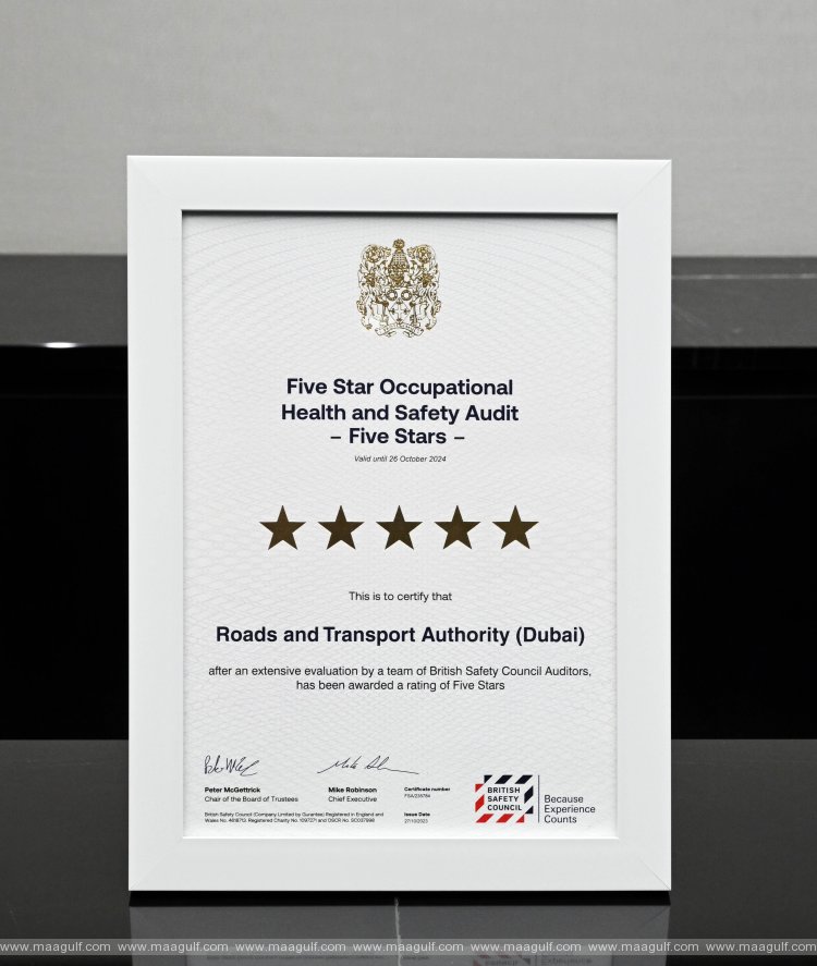 RTA achieves five-star rating in Occupational Health and Safety Audit by British Safety Council