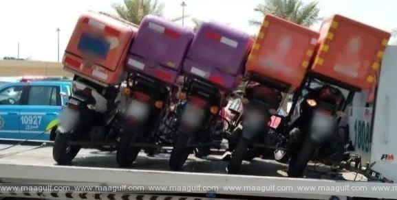 కువైట్ లో 90 డెలివరీ బైక్‌లు సీజ్