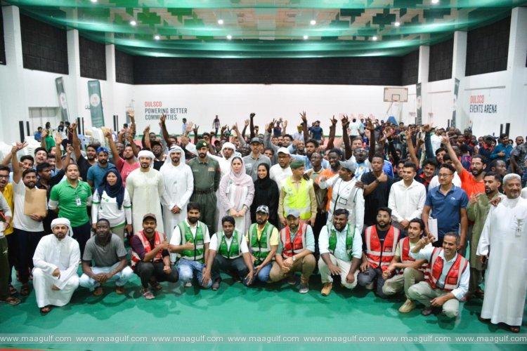 500 Labourers Join Dubai Police Community Sports Event at Dulsco Sports Complex