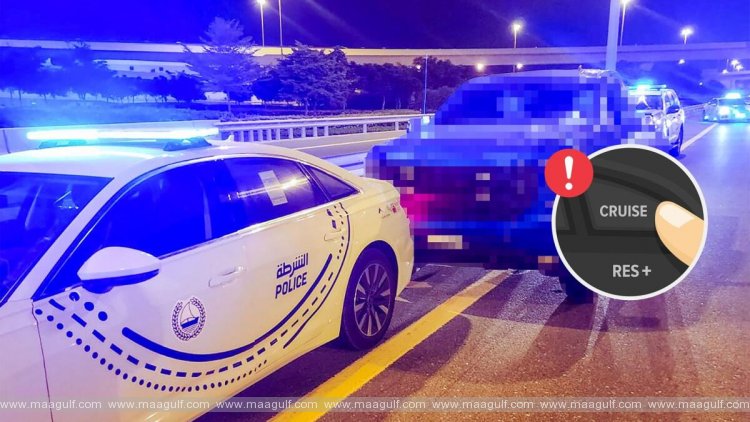 జాయెద్ రోడ్‌లో డ్రైవర్ ను రక్షించిన పోలీసులు