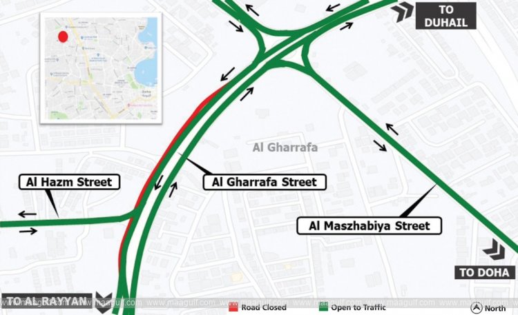 అల్ ఘర్రాఫా స్ట్రీట్‌లో ట్రాఫిక్ ఆంక్షలు