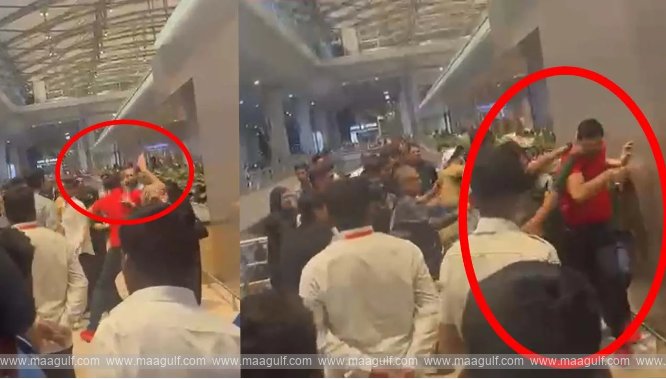 శంషాబాద్ ఎయిర్ పోర్ట్ లో ఫైట్...!!!