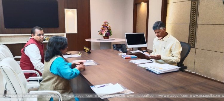 సీఎం చంద్ర‌బాబుతో సునీతా కృష్ణ‌న్ భేటి…