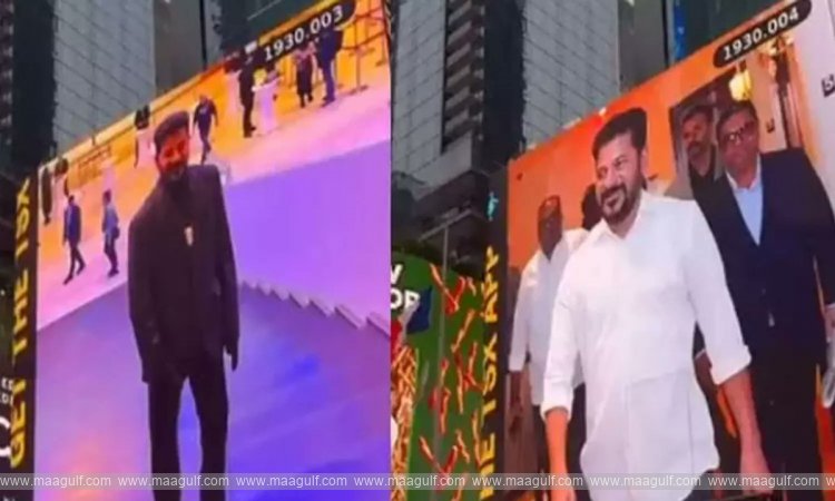 న్యూయార్క్ టైమ్స్ స్క్వేర్‌‌లో సీఎం రేవంత్