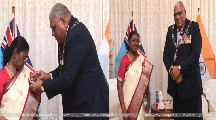 ఫిజీ దేశపు అత్యున్నత పౌర పురస్కారం అందుకున్న భారత రాష్ట్రపతి