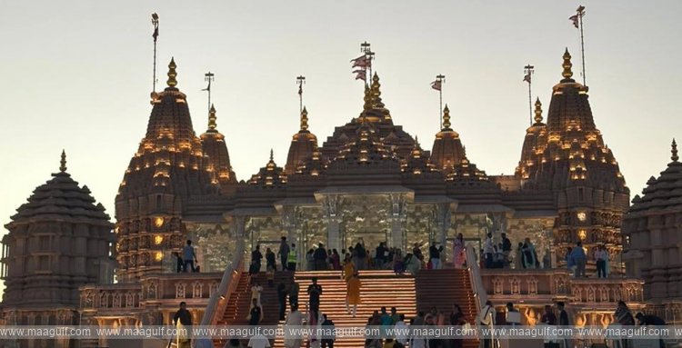 అబుదాబి బాప్స్ హిందూ మందిర్ లో దీపావళి, అన్నకూట్ వేడుకలు..వైభవంగా ఏర్పాట్లు..!!