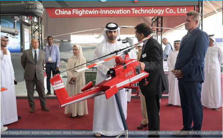 Mansoor bin Mohammed visits 11th edition of Dubai Helishow