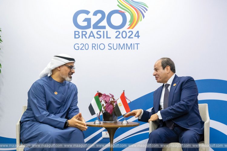 Crown Prince of Abu Dhabi holds discussions with President of Egypt at G20 summit