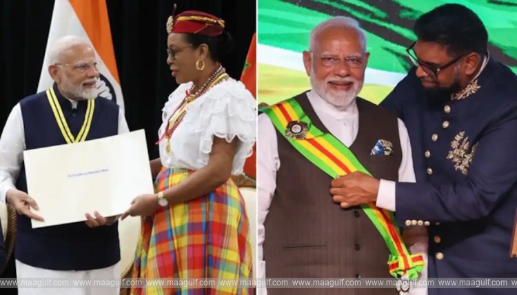 ప్రధాని మోదీకి డొమినికా అవార్డ్: భారత ప్రజలకు అంకితం