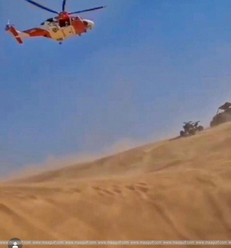 షార్జా ఎడారిలో మోటర్‌బైక్ బోల్తా..వ్యక్తిని రక్షించిన రెస్క్యూ టీమ్..!!