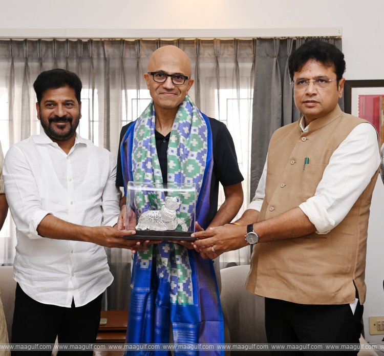 స‌త్య నాదెళ్ల‌తో ముఖ్య‌మంత్రి రేవంత్ రెడ్డి భేటీ