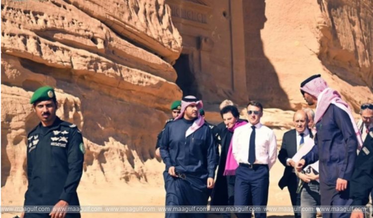 అల్ ఉలా చారిత్రక ప్రదేశాలను సందర్శించిన మాక్రాన్..!!