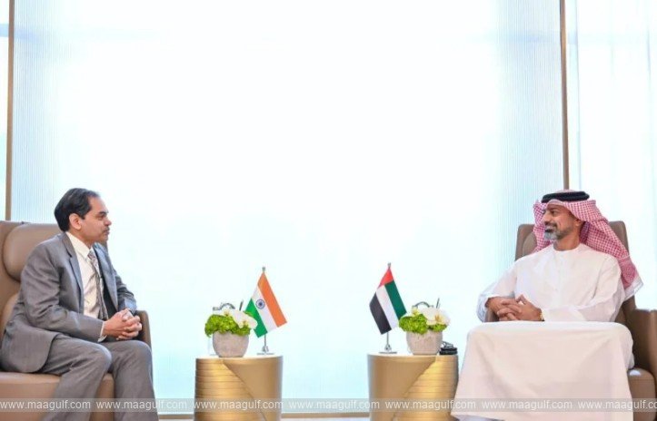 అజ్మాన్ క్రౌన్ ప్రిన్స్ షేక్ అమ్మర్ తో భారత రాయబారి సుధీర్‌ భేటీ..!!