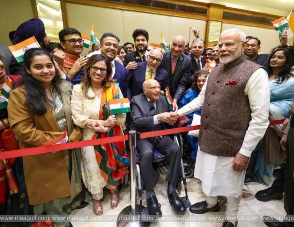 ప్రధాని నరేంద్ర మోదీకి ఘన స్వాగతం పలికిన ఇండియన్ కమ్యూనిటీ..!!