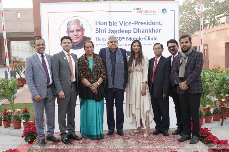 Vice-President of India launches the 50th Mobile Medical Clinic by Aster Volunteers