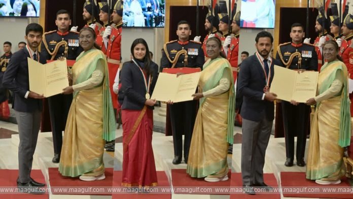 ఖేల్‌రత్న పురస్కారాలను ప్రదానం చేసిన రాష్ట్రపతి ద్రౌప‌ది ముర్ము