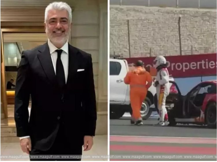 దుబాయ్ లో కార్ రేసింగ్..అజిత్ కారుకు ప్రమాదం!