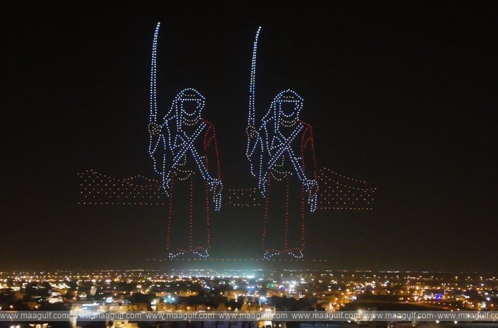 అల్ ఖైరాన్ మాల్‌లో అదరగొట్టిన డ్రోన్ షో..!!