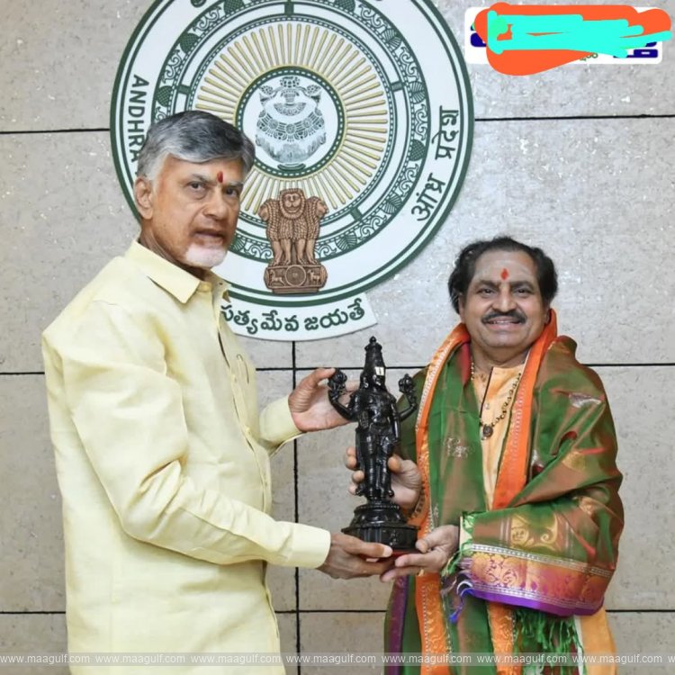 పద్మశ్రీ నాగఫణి శర్మ సన్మానించిన సీఎం చంద్రబాబు