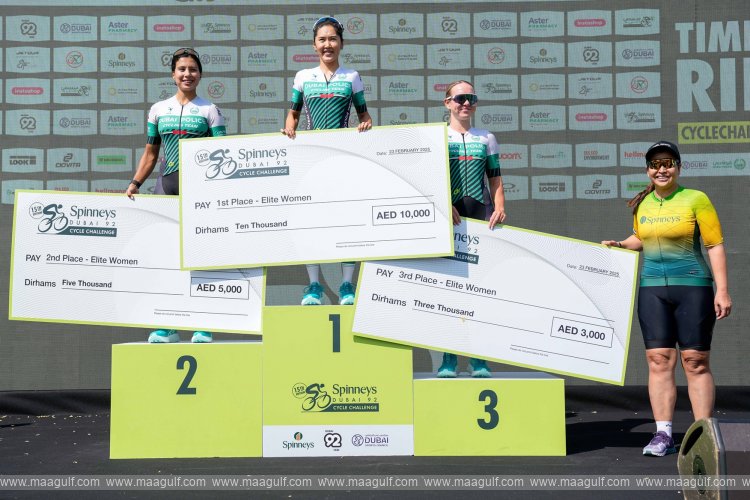 Thousand of Cyclists Pedal the Street of Dubai in the 15th Spinney\'s Dubai 92 Cycle Challenge 2025