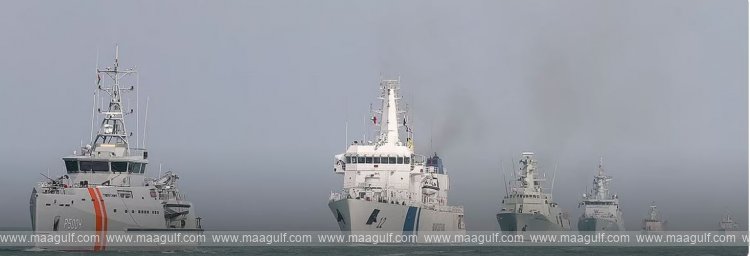అబుదాబికి చేరుకున్న వివిధ దేశాల యుద్ధనౌకలు..!!