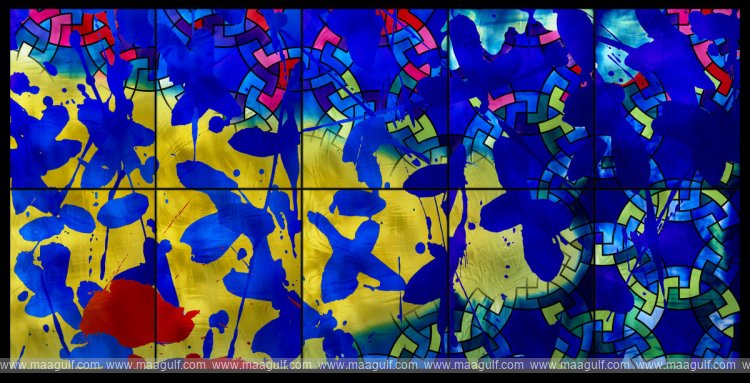 బహ్రెయిన్ విమానాశ్రయంలో భారీ స్టెయిన్డ్ గ్లాస్ మాస్టర్‌పీస్‌..!!