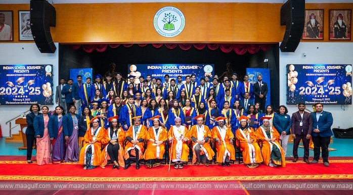 ఇండియన్ స్కూల్ బౌషర్ లో ఉత్సాహంగా గ్రాడ్యుయేషన్ వేడుకలు..!!