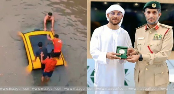 5 మందిని రక్షించిన భారత ప్రవాసిని సత్కరించిన దుబాయ్ పోలీసులు..!!