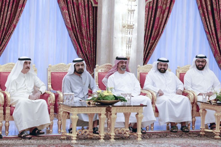 20 Sheikh Mohammed receives Ruler of Umm Al Qaiwain, exchanging Ramadan greetings