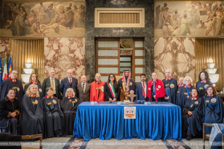 Italy\'s Salerno School of Medicine awards Abdulla Al Hamed Honorary Doctorate in Humanities